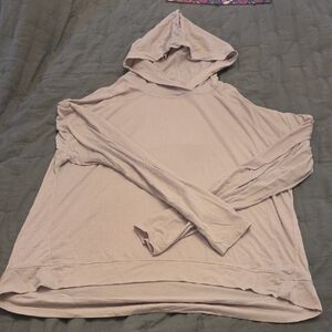 90 Degree By Reflex Lightweight Hooded Pullover in Taupe